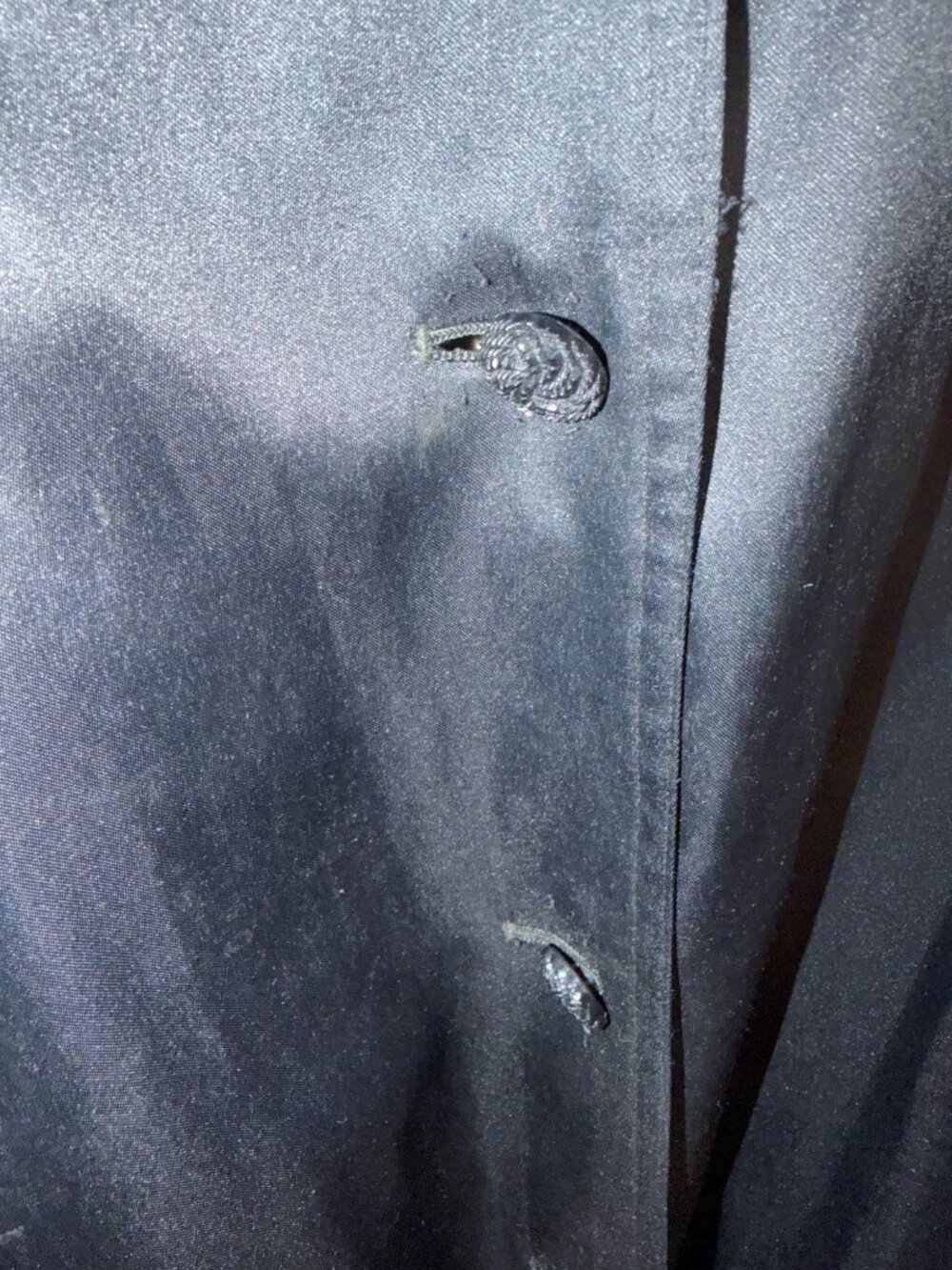 Count Romi All Weather Traveler Evening Coat Size 2 Black Button Front Vintage - Picture 5 of 13
